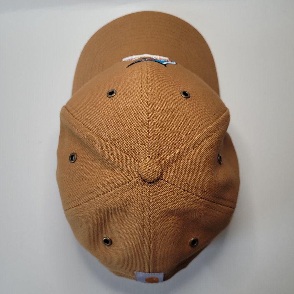 47 Brand Miami Marlins Hat Carhartt x '47 Mens Brown Adjustable Cap MLB Baseball - Picture 6 of 14
